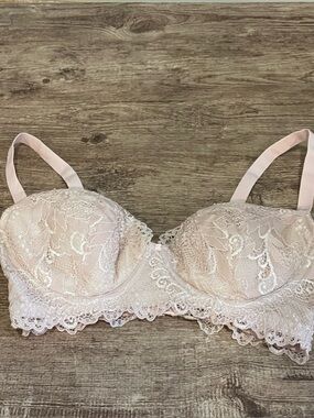 Bradelis New York Light Pink Lace Bra Size 32E